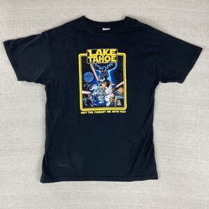 Adult Medium Tshirt Black Lake Tahoe Cali Star Wars May the Forest Be With You